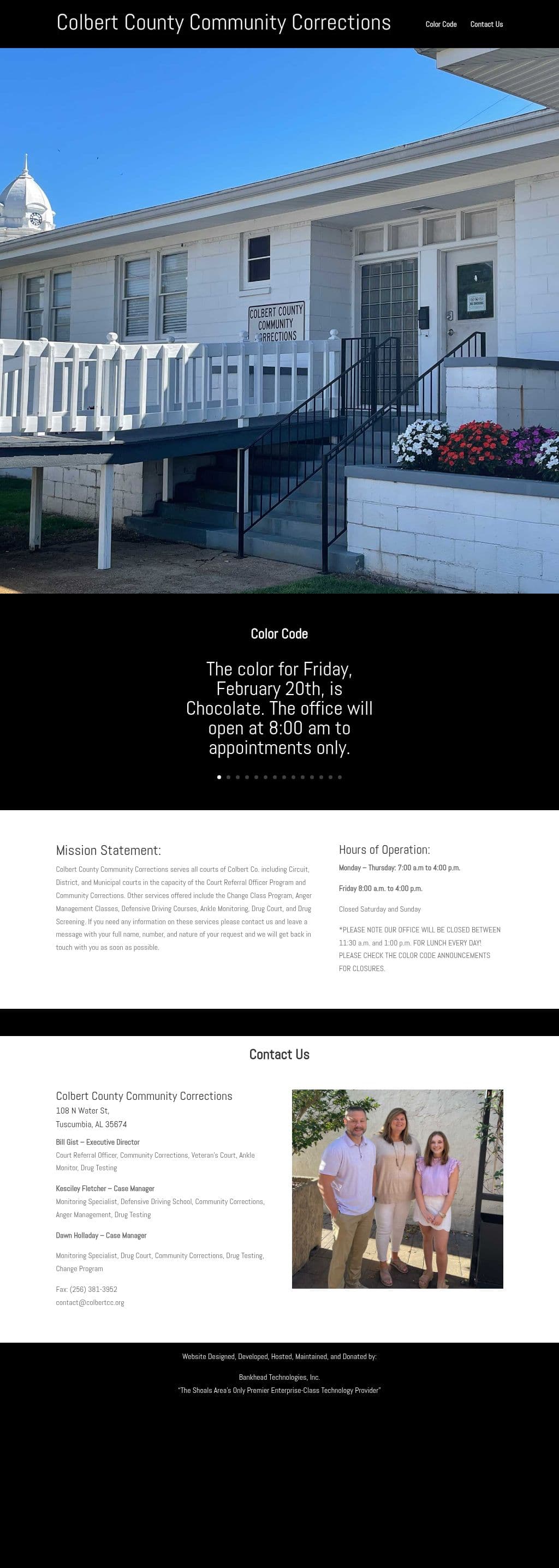 Colbert County Community Corrections Tuscumbia AL