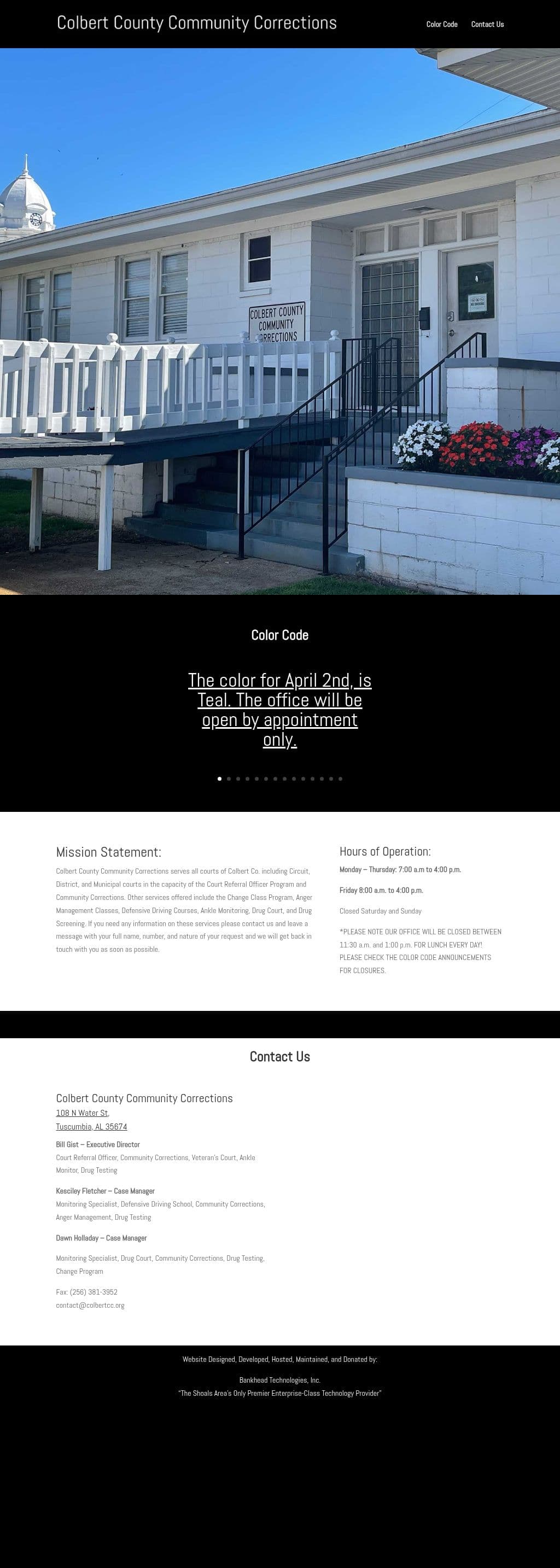 Colbert County Community Corrections Tuscumbia AL