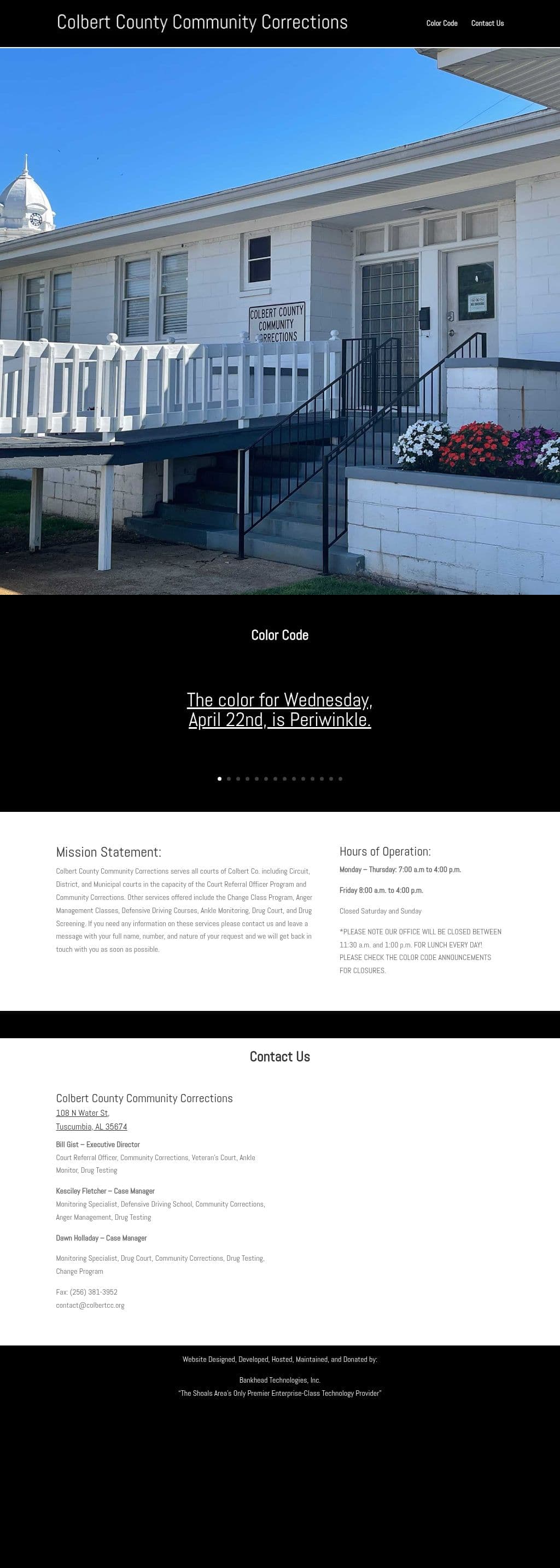 Colbert County Community Corrections Tuscumbia AL