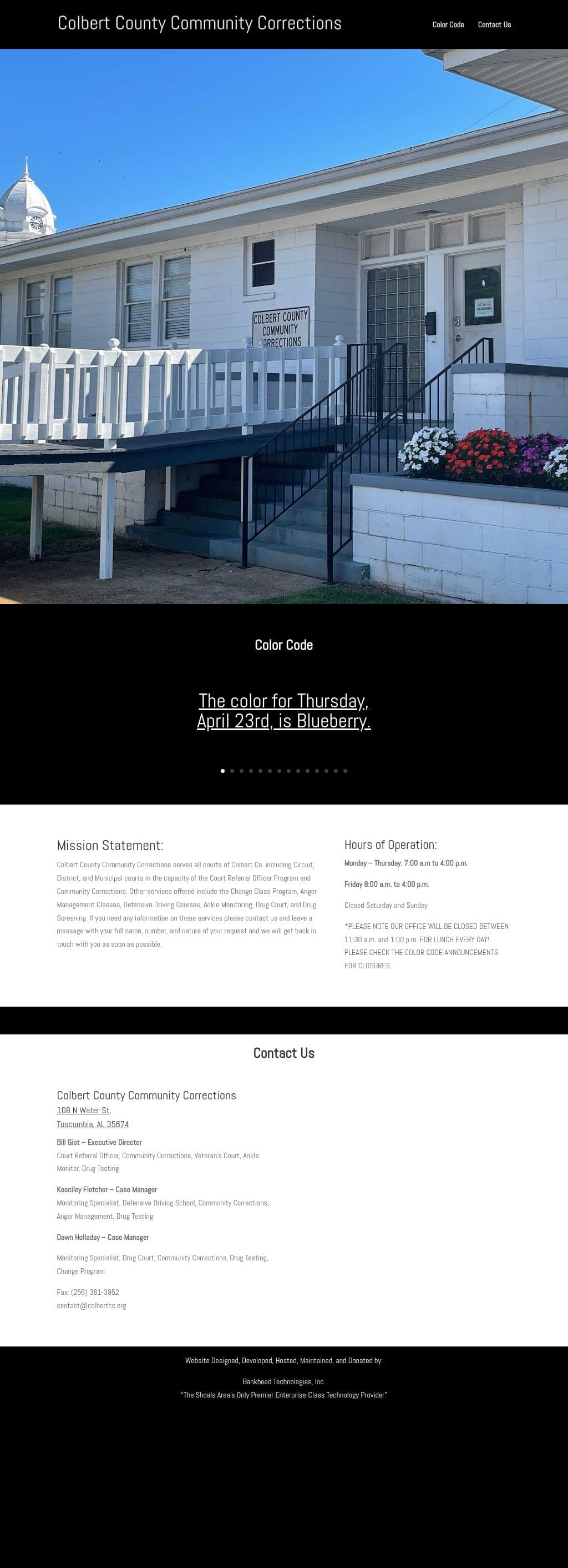 Colbert County Community Corrections Tuscumbia AL