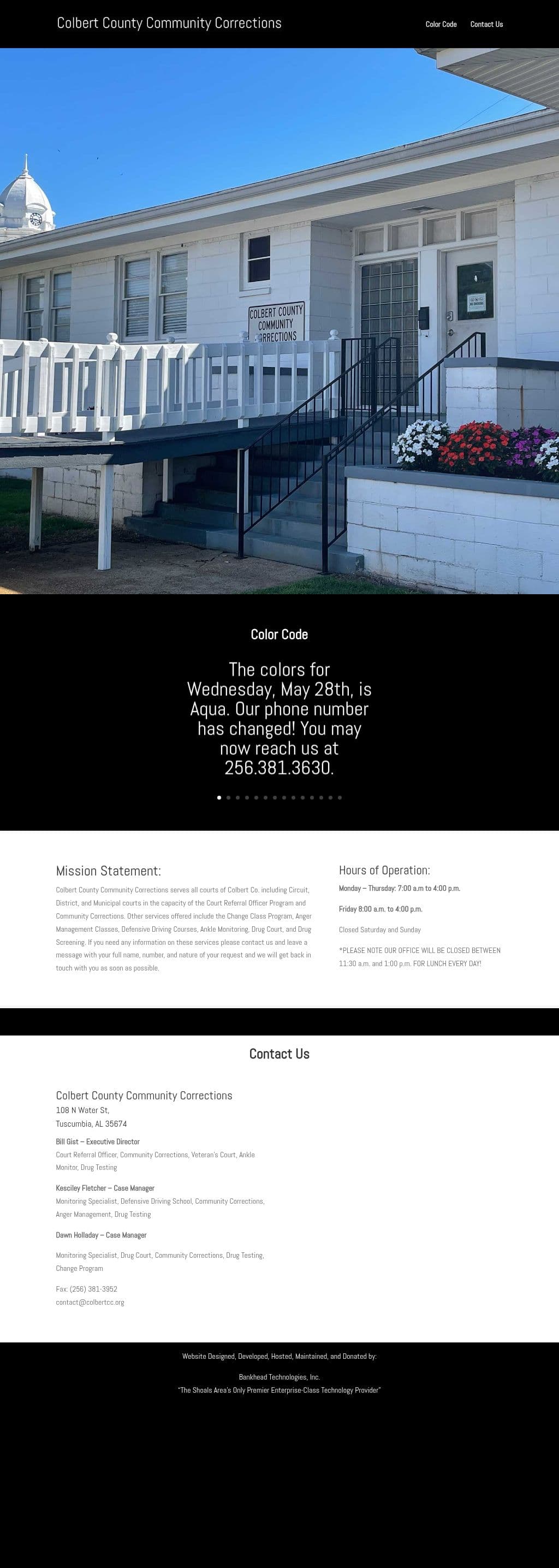 Colbert County Community Corrections Tuscumbia AL