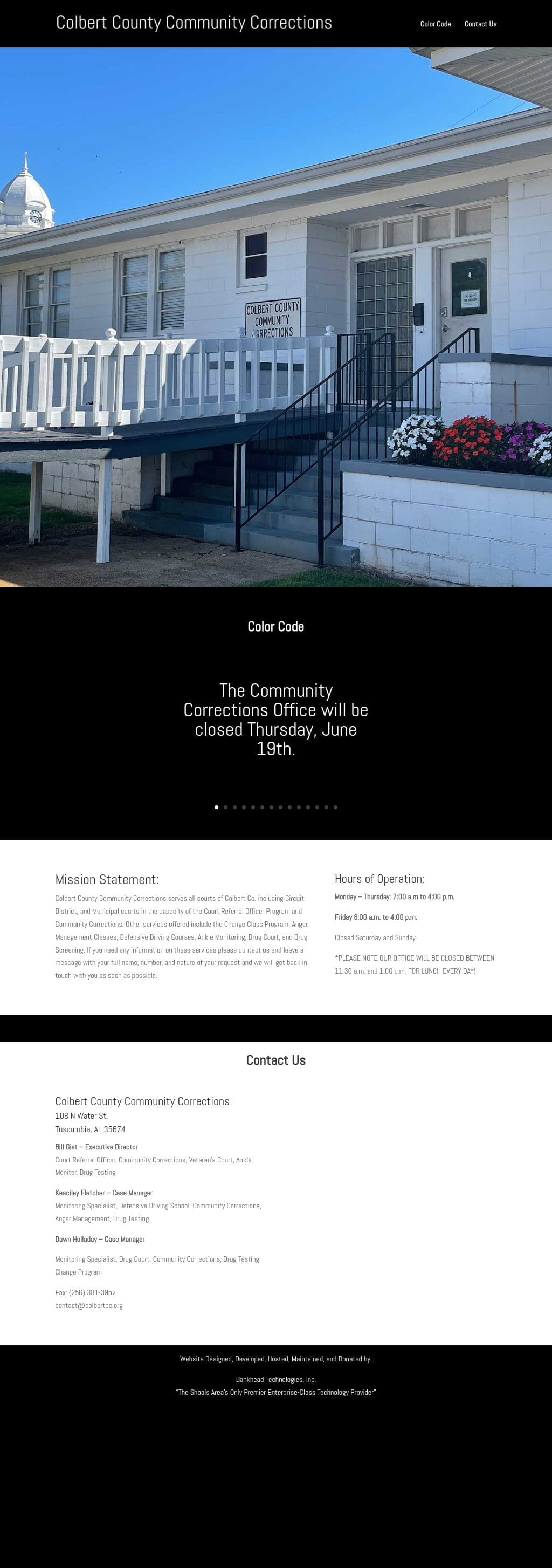 Colbert County Community Corrections Tuscumbia AL