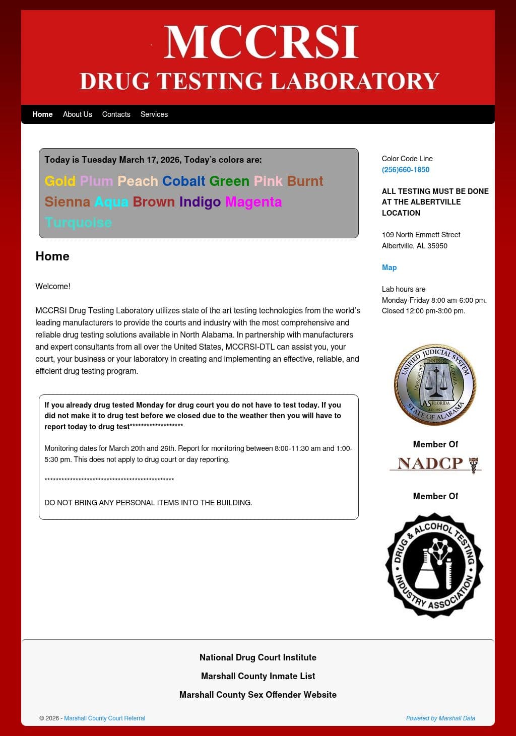 MCCRSI Laboratory in Marshall County, Albertville AL