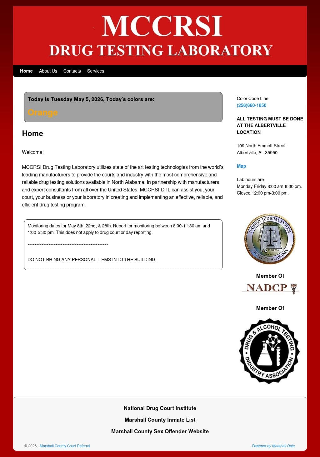 MCCRSI Laboratory in Marshall County, Albertville AL