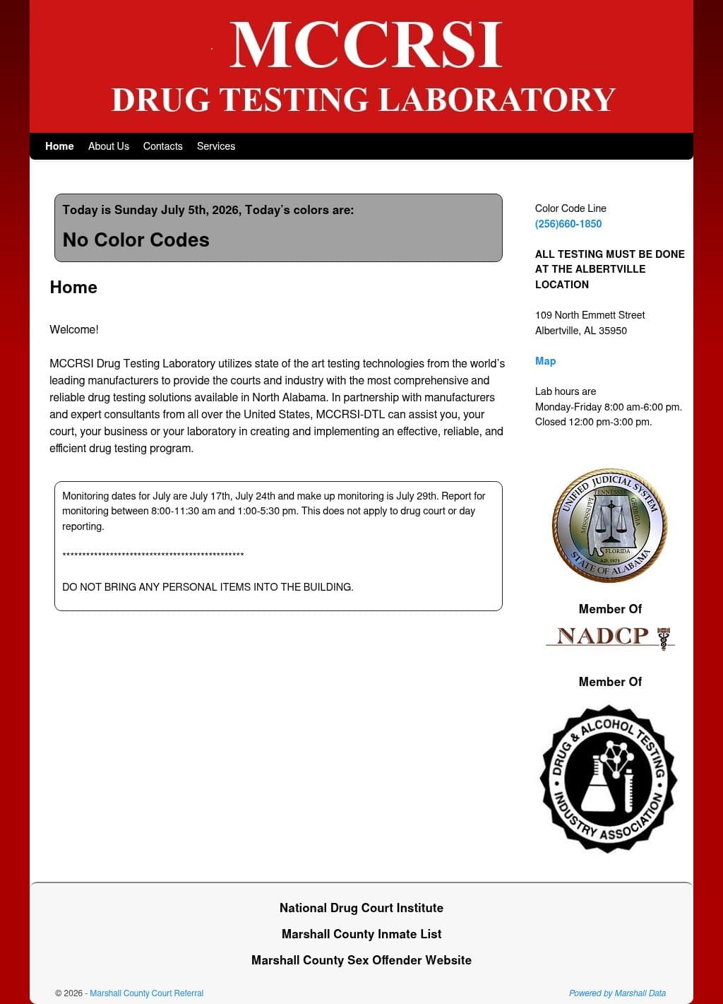 MCCRSI Laboratory in Marshall County, Albertville AL