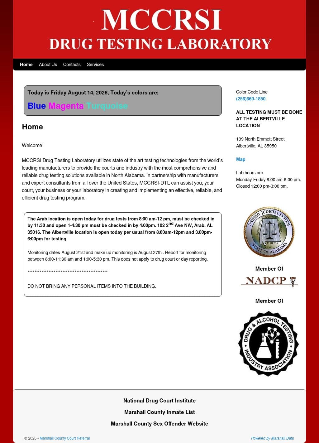 MCCRSI Laboratory in Marshall County, Albertville AL