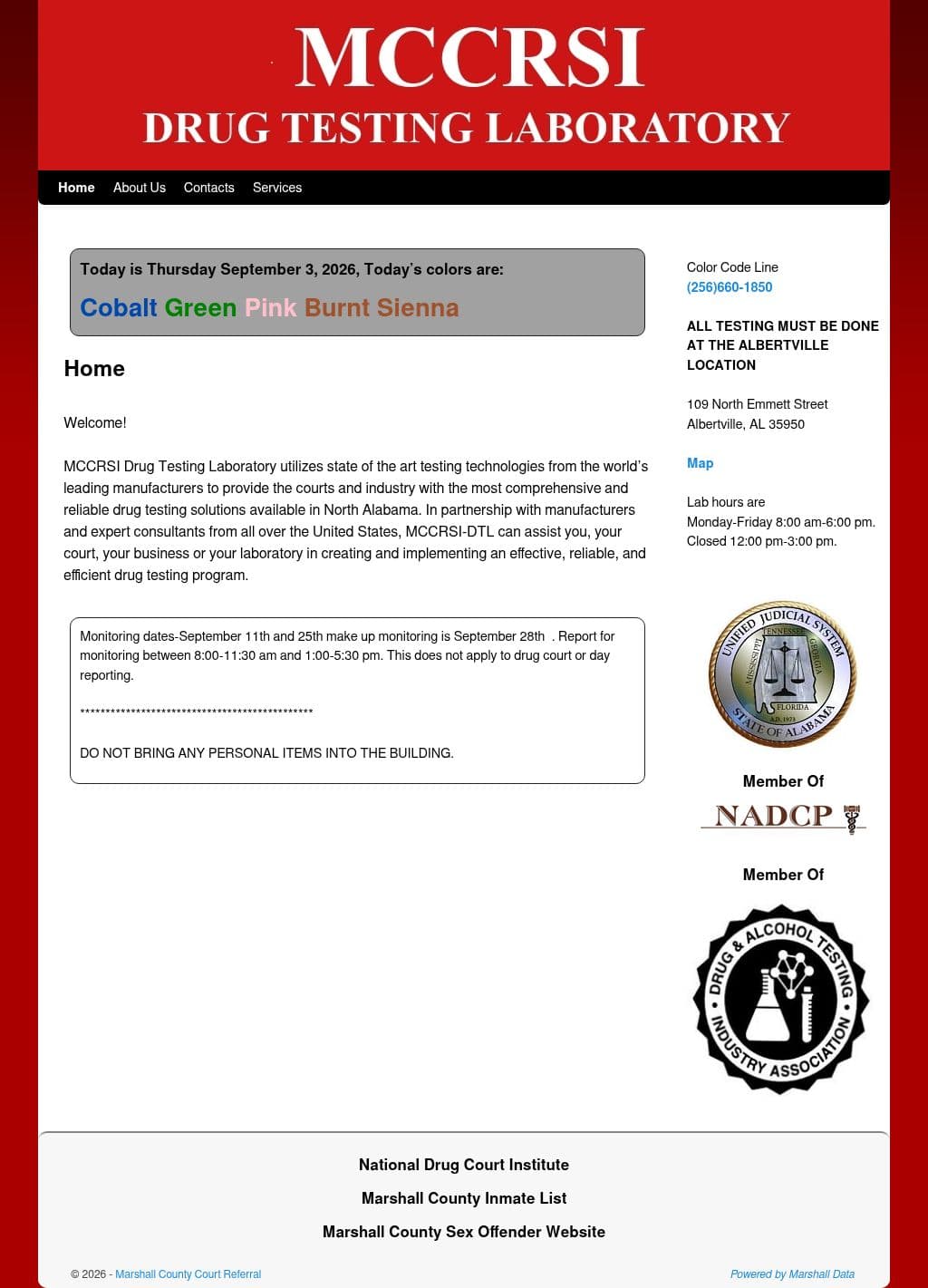 MCCRSI Laboratory in Marshall County, Albertville AL