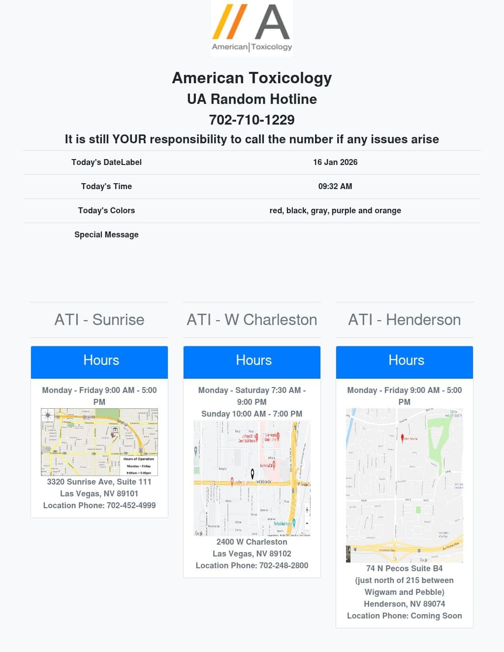 Sunrise Ave Atirandoms in Clark County, Las Vegas NV