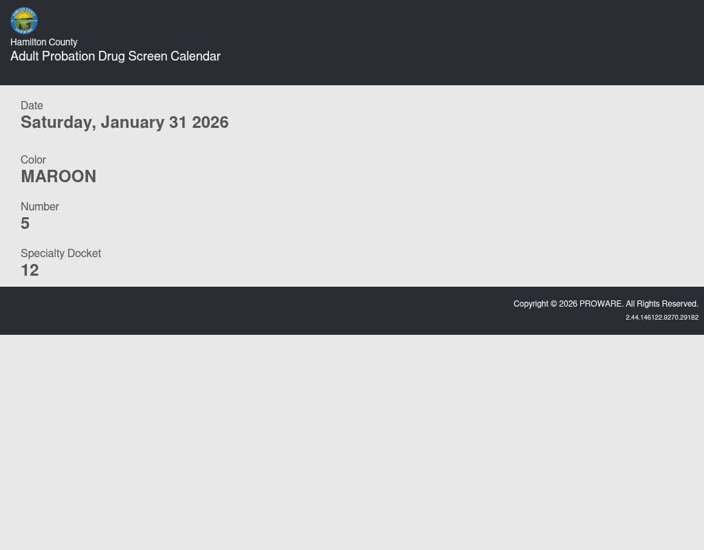 Hamilton County Courts Probation Cincinnati OH
