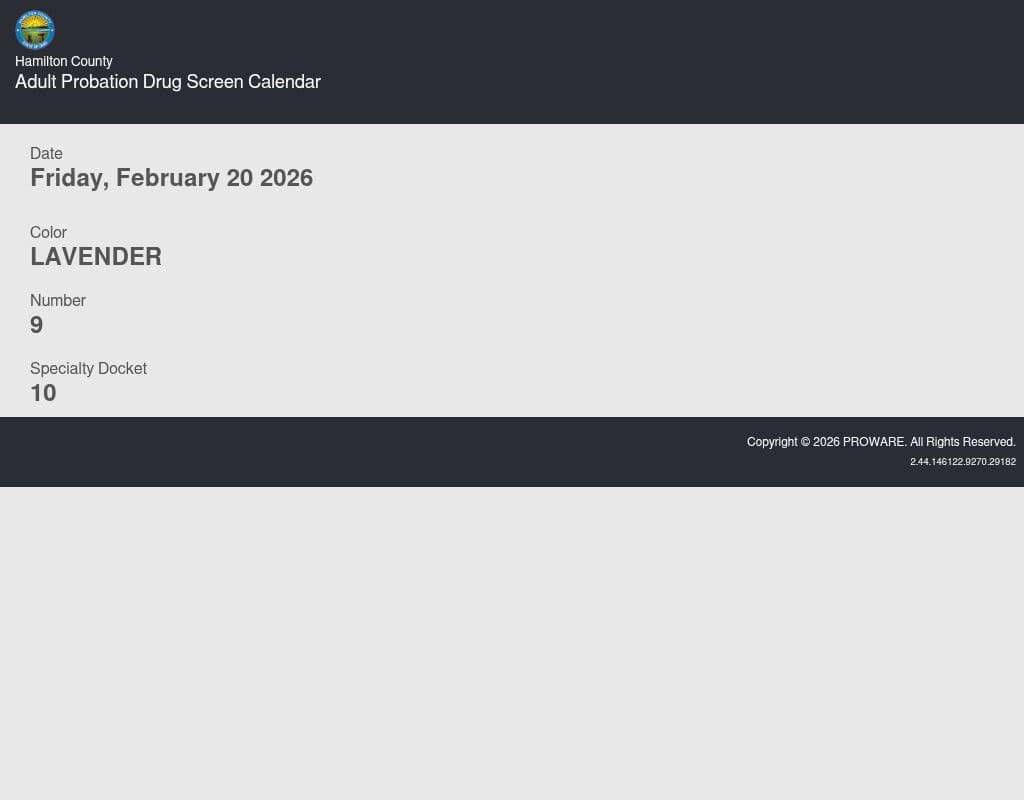 Hamilton County Courts Probation Cincinnati OH
