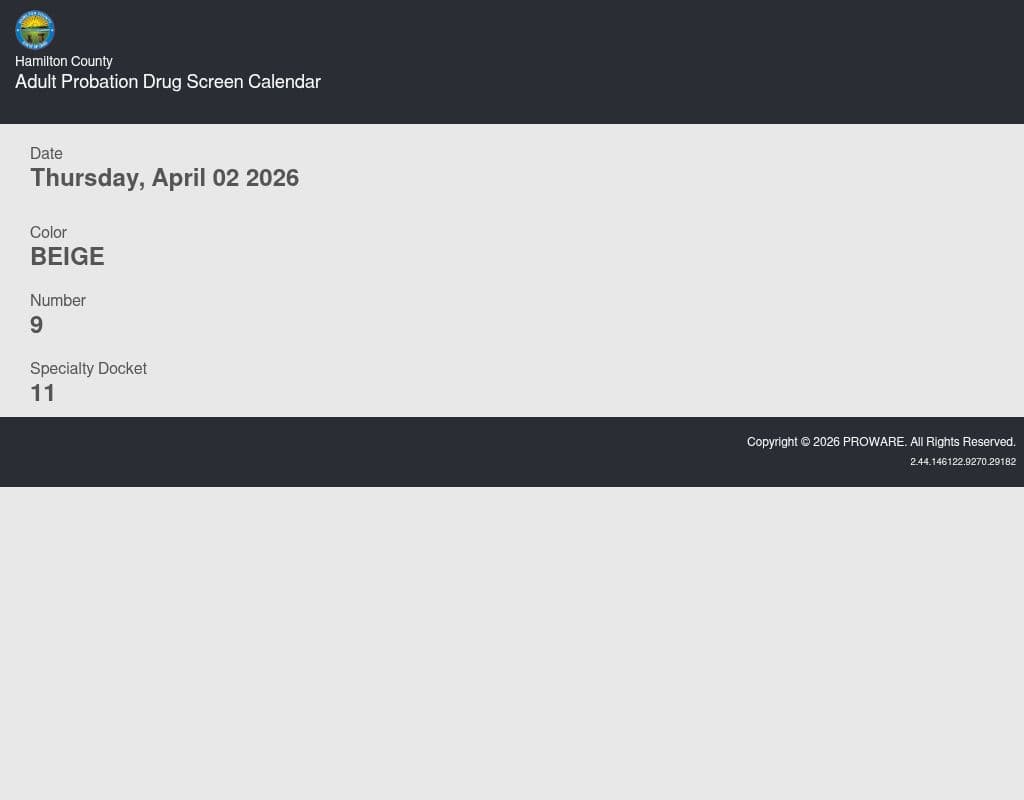 Hamilton County Courts Probation Cincinnati OH