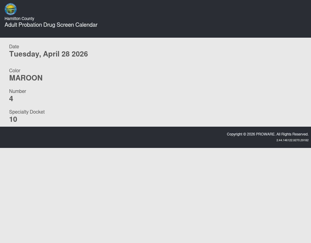 Hamilton County Courts Probation Cincinnati OH