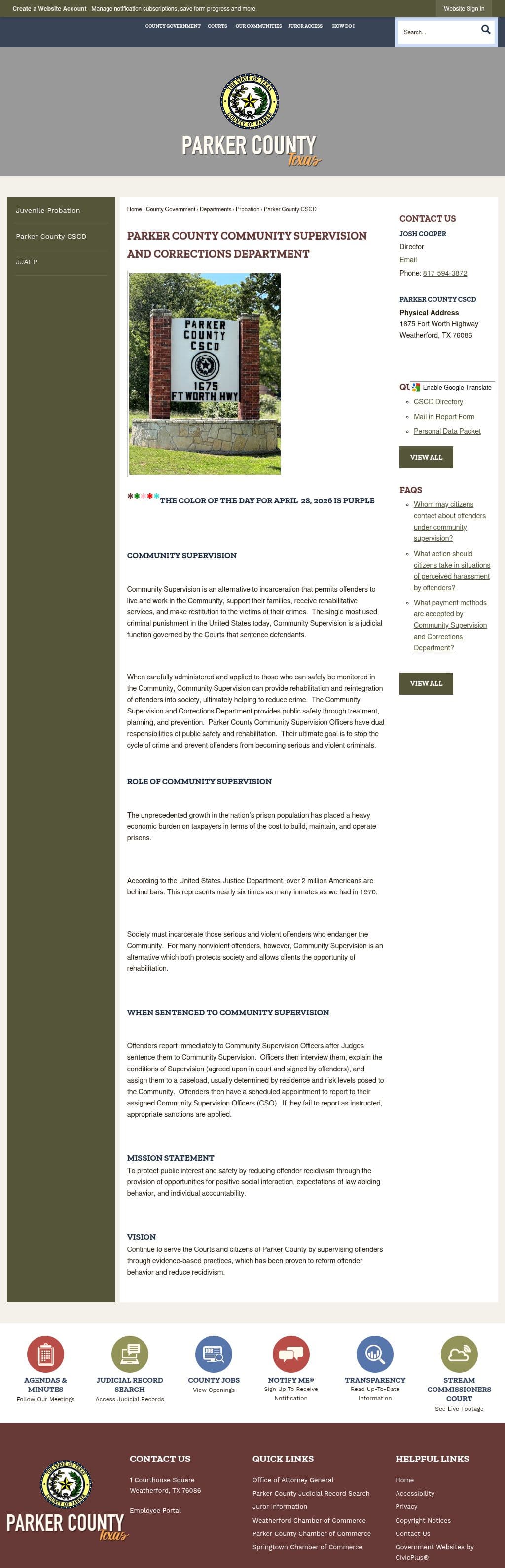 Parker County Weatherford TX