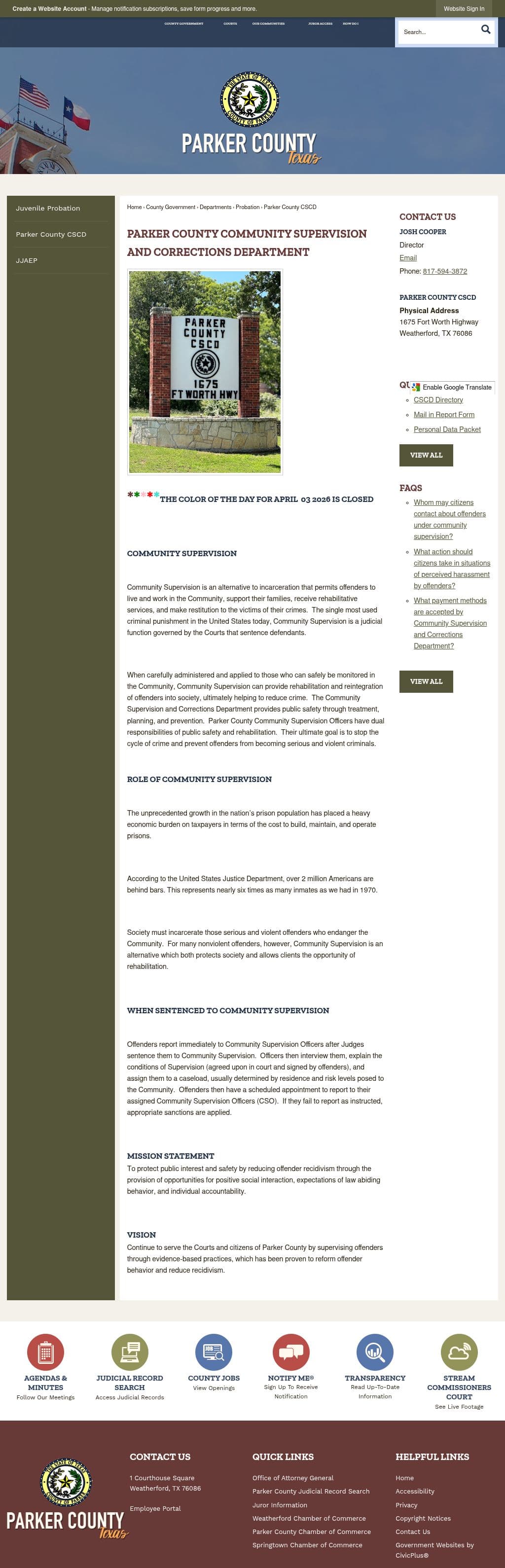 Parker County Weatherford TX