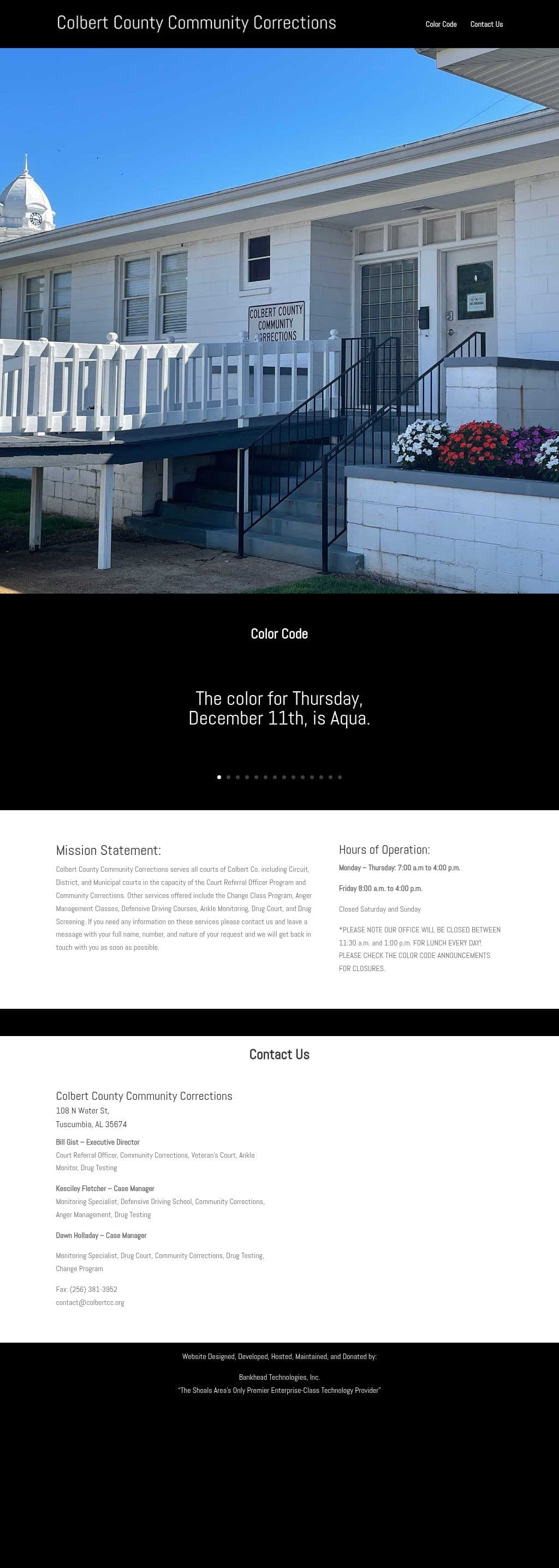 Colbert County Community Corrections Tuscumbia AL