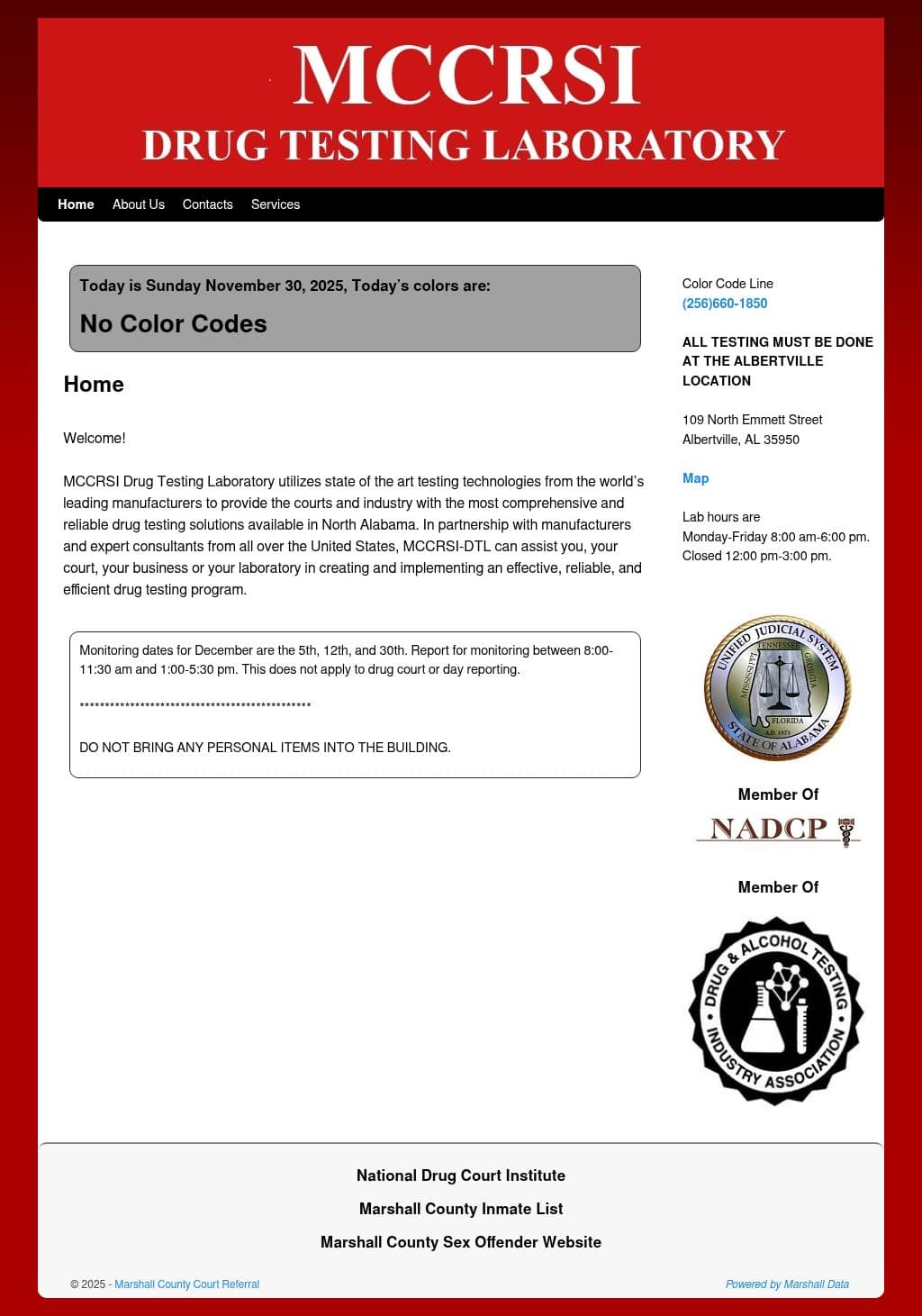 MCCRSI Laboratory in Marshall County, Albertville AL