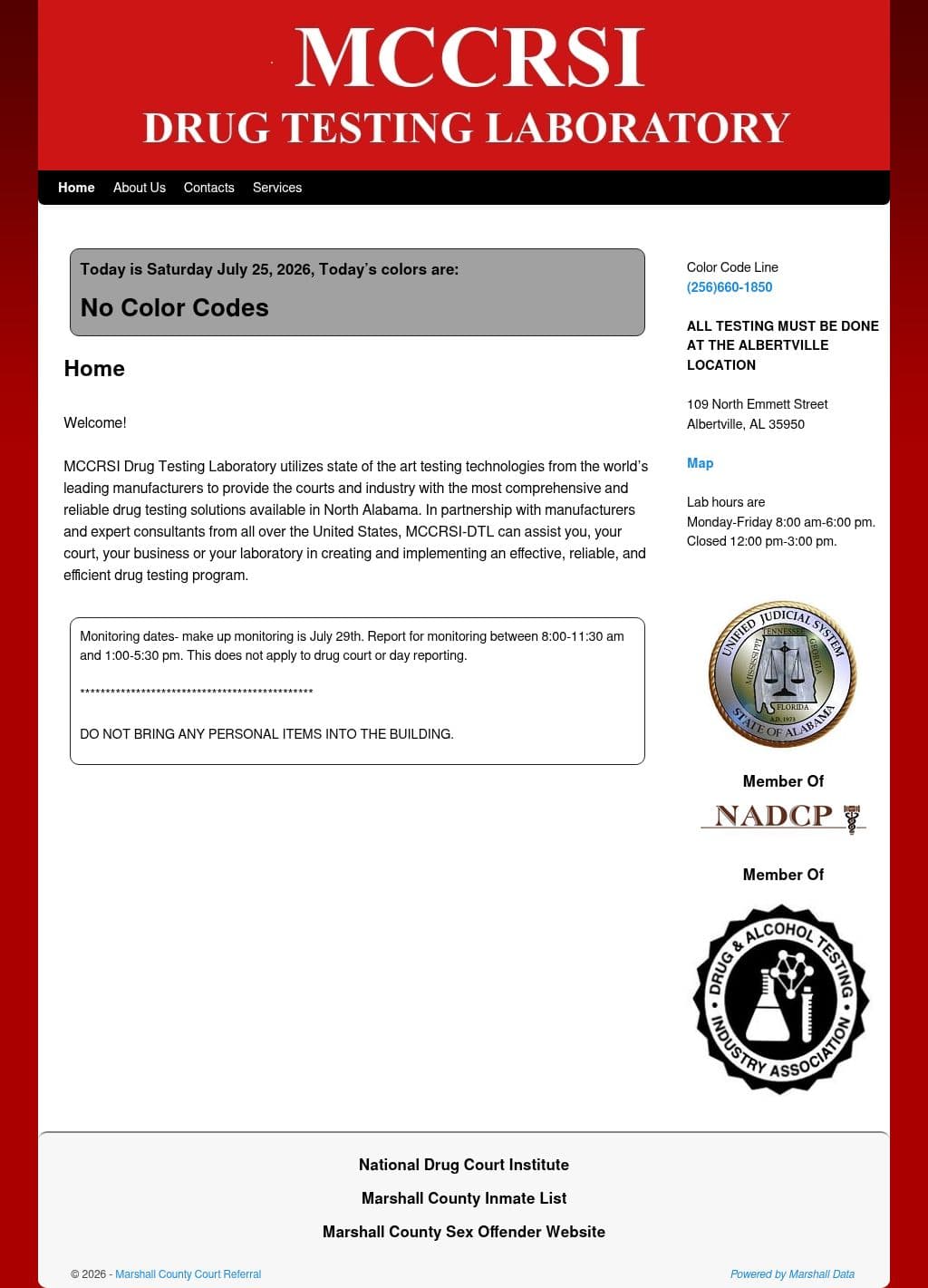 MCCRSI Laboratory in Marshall County, Albertville AL
