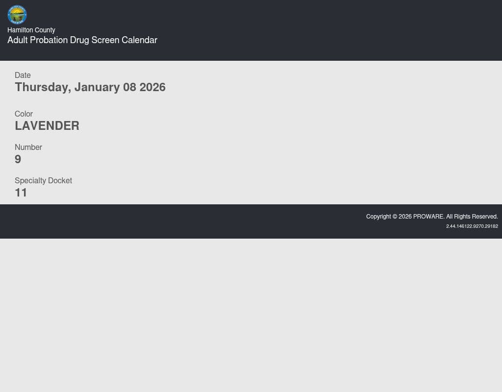 Hamilton County Courts Probation Cincinnati OH