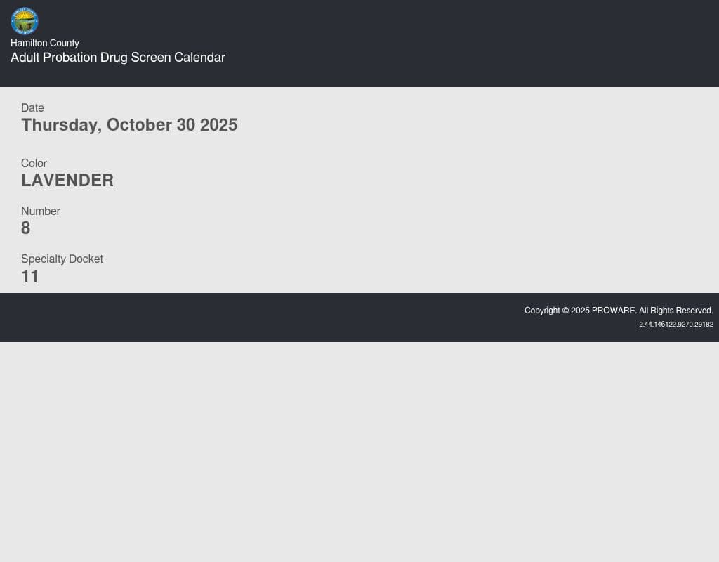 Hamilton County Courts Probation Cincinnati OH