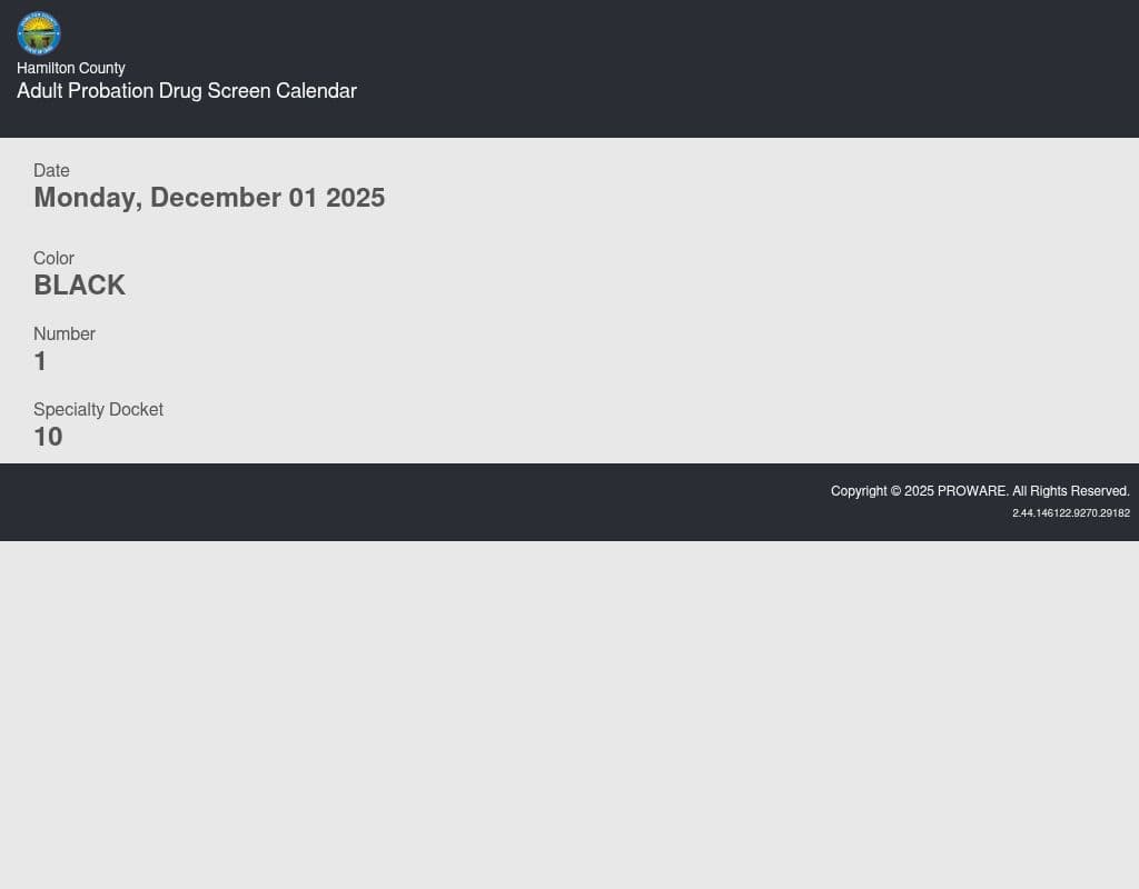 Hamilton County Courts Probation Cincinnati OH