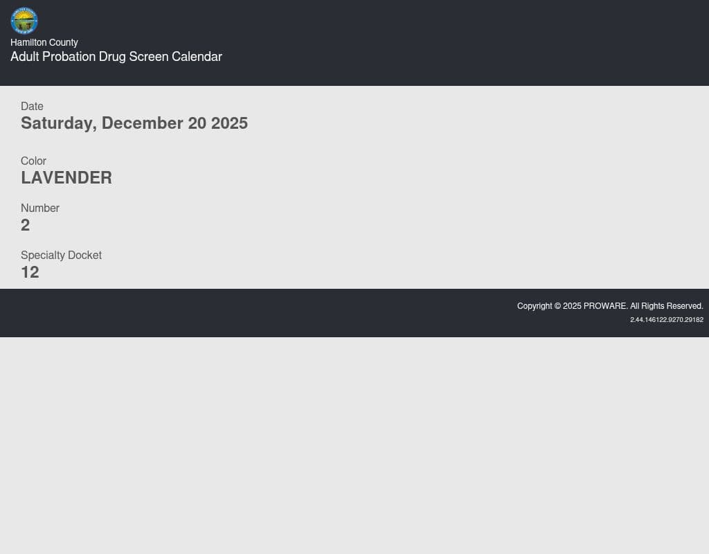 Hamilton County Courts Probation Cincinnati OH