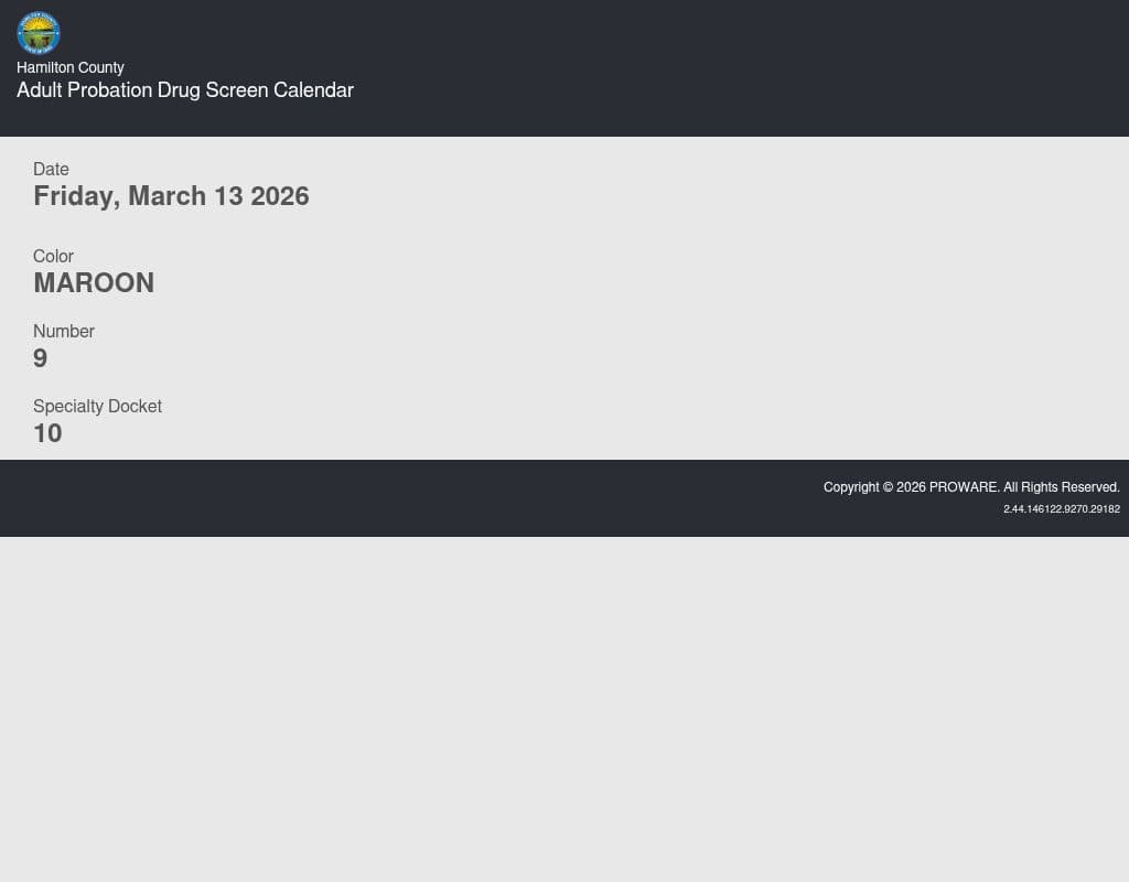 Hamilton County Courts Probation Cincinnati OH