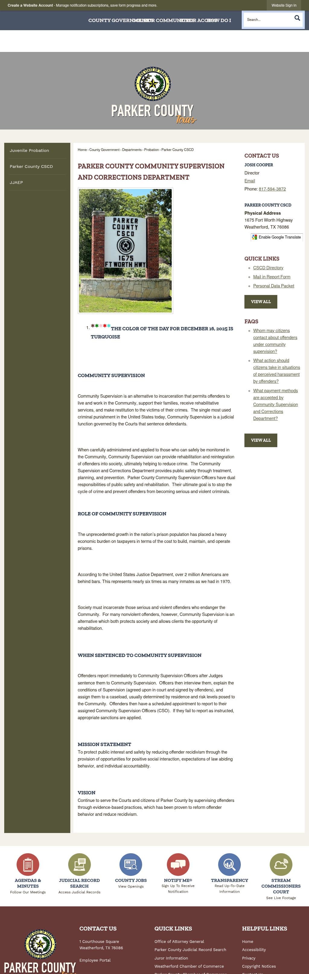 Parker County Weatherford TX