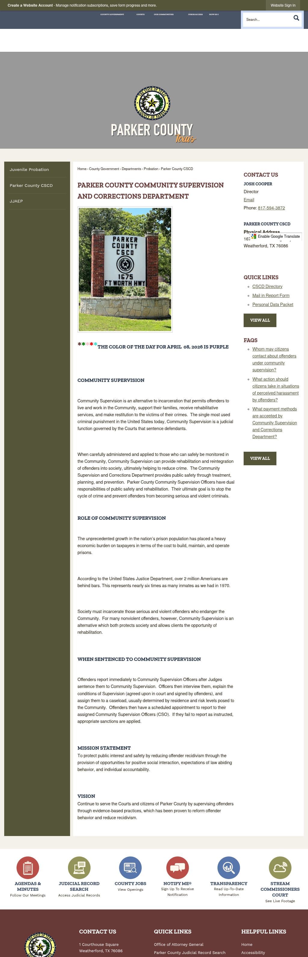 Parker County Weatherford TX